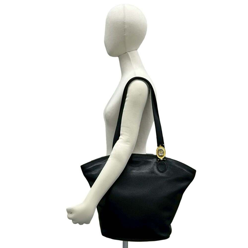 CHRISTIAN DIOR Black Leather Shoulder Bag - Picture 2 of 10